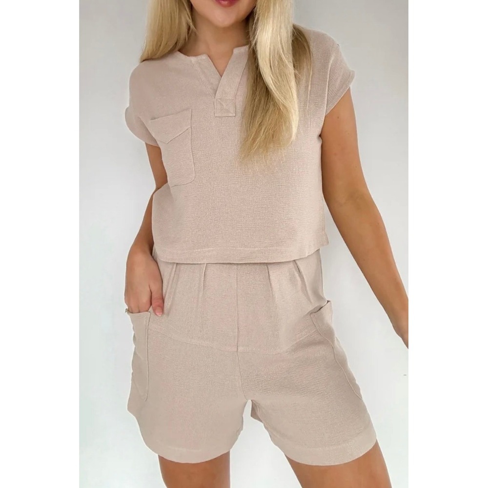GJO Linen Two Piece Cargo Set